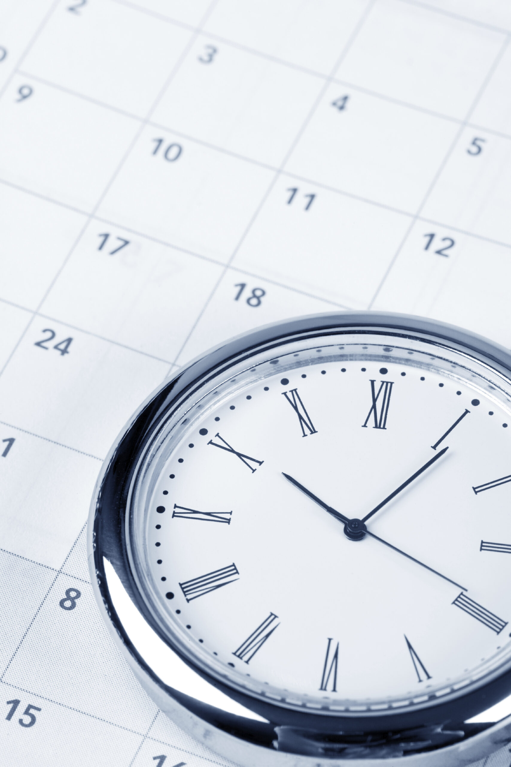 Clock on calendar big