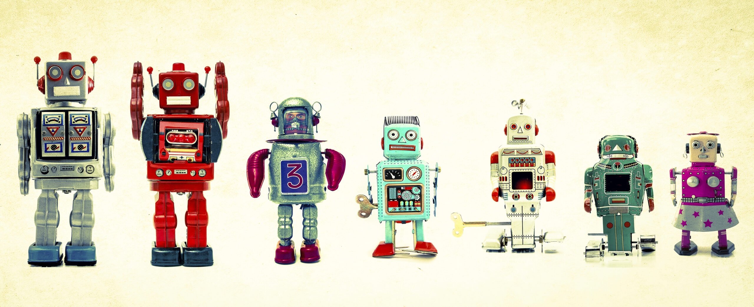 Row of robots