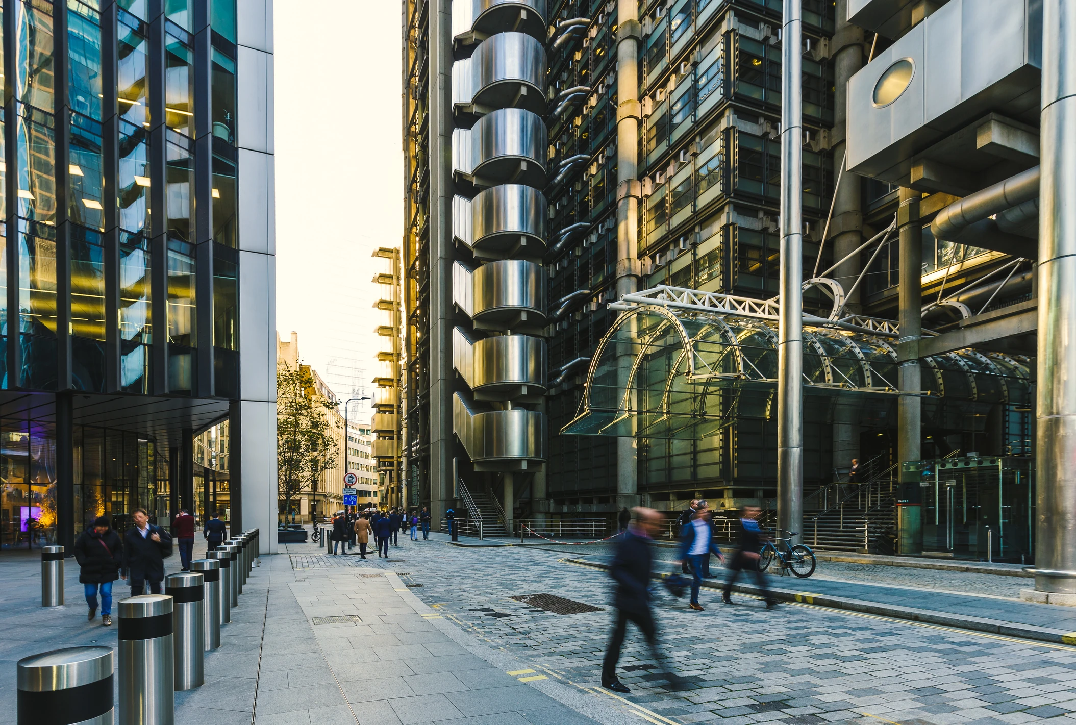 Futuristic architecture in London financial district
